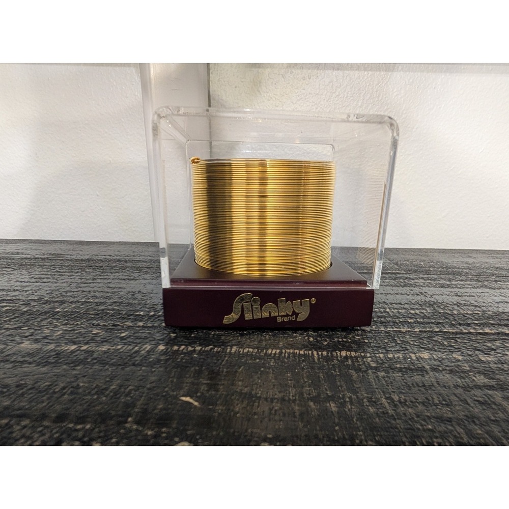 Vintage The Original Slinky Brand Authentic 14 Karat Gold Plated Slinky Toy RARE